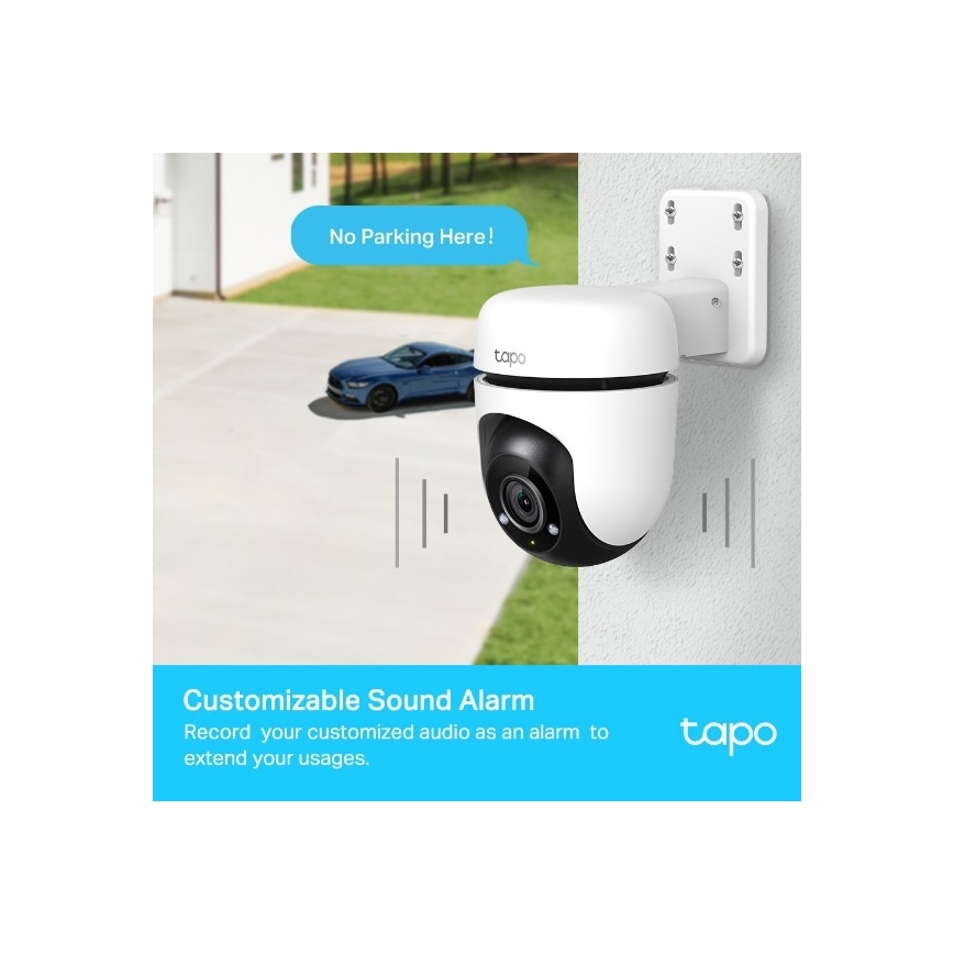 TP-Link - Zewnętrzna kamera z czujnikiem, klasa szczelności IP65, Wi-Fi
