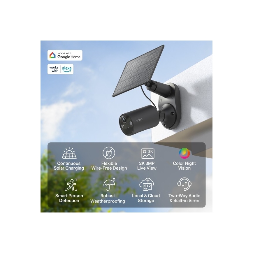 TP-Link - Zewnętrzna solarna kamera z czujnikiem IP65 Wi-Fi