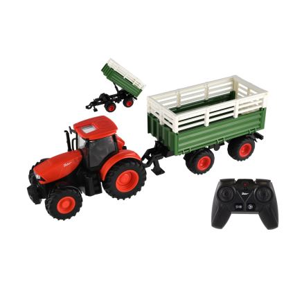 Traktor Zetor z przyczepą 2xAA + pilot zdalnego sterowania