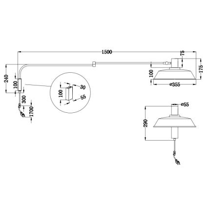 Trio - Kinkiet BOLDER 1xE27/40W/230V