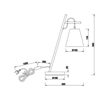 Trio - Lampa stołowa ANDREUS 1xE14/40W/230V