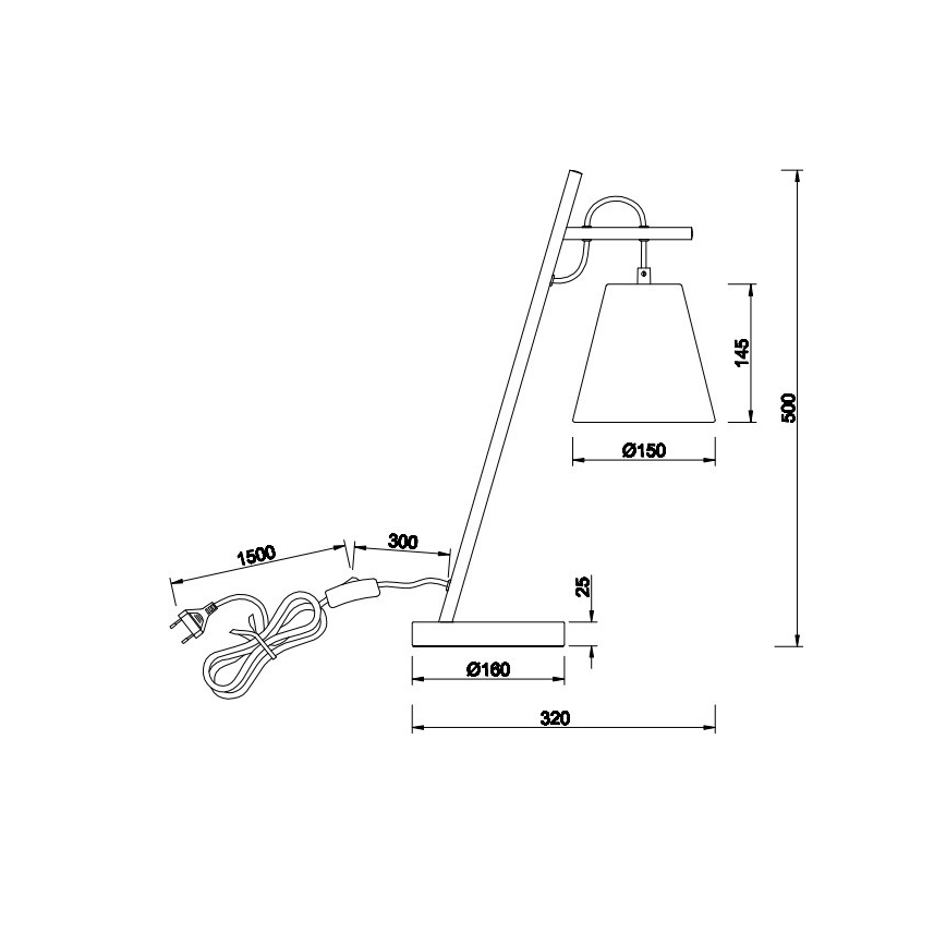 Trio - Lampa stołowa ANDREUS 1xE14/40W/230V