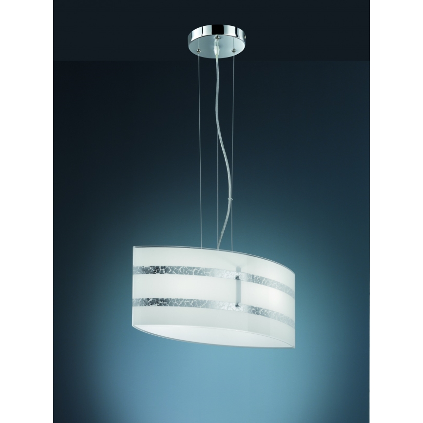 Trio - Lampa wisząca na linkach NIKOSIA 2xE27/40W/230V srebrna