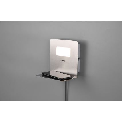 Trio - LED Kinkiet z półką ALOFT LED/3W/230V + port USB