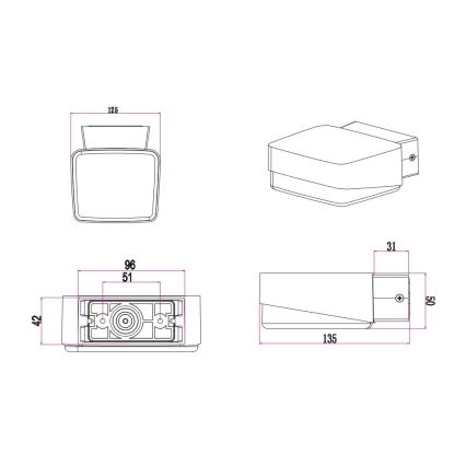 Trio - LED Kinkiet zewnętrzny JUBA LED/10W/230V IP65