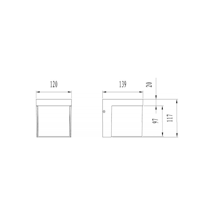 Trio - LED Kinkiet zewnętrzny YANGTZE LED/4,5W/230V IP54 3000K