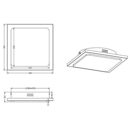 TRIO - LED Plafon ściemnialny DENVER 1xLED/20W/230V patyna