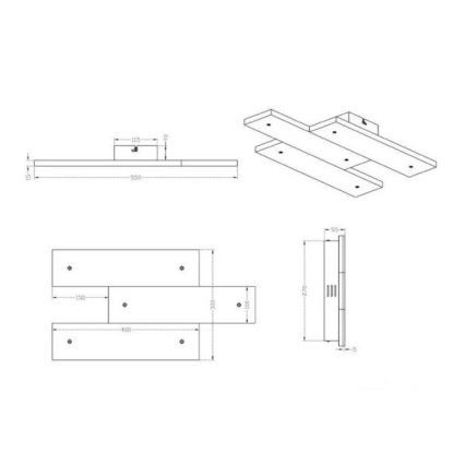 Trio - LED Lampa sufitowa DENVER 3xLED/10W/230