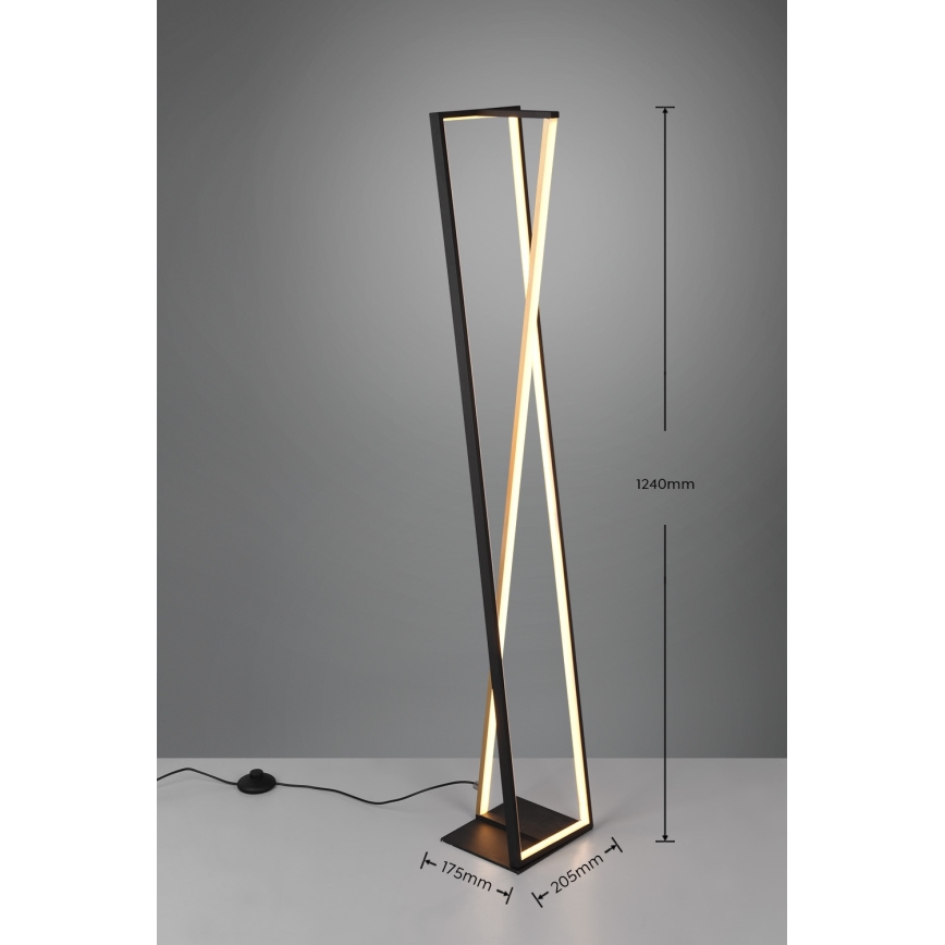 Trio - LED ściemnialna lampa stojąca EDGE LED/26W/230V 2300/3000/4000K czarny/złoty
