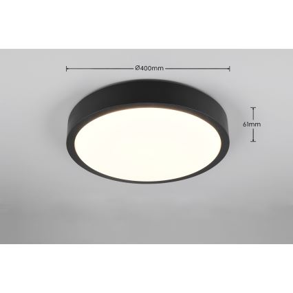 Trio - ściemnialna lampa sufitowa ISEO LED/24W/230V 3000K śr. 40 cm czarna