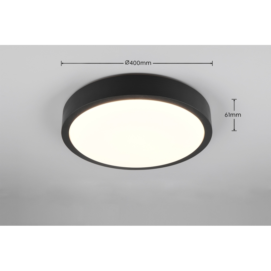 Trio - ściemnialna lampa sufitowa ISEO LED/24W/230V 3000K śr. 40 cm czarna