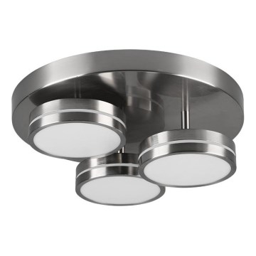 Trio - ściemnialna lampa sufitowa LED FRANKLIN 3xLED/8,5W/230V 3000K śr. 35 cm matowy chrom