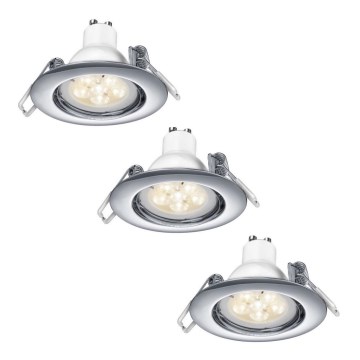 TRIO - ZESTAW 3x LED Oprawa wpuszczana ściemnialna  LED/5,5W/230V