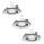 TRIO - ZESTAW 3x LED Oprawa wpuszczana ściemnialna  LED/5,5W/230V