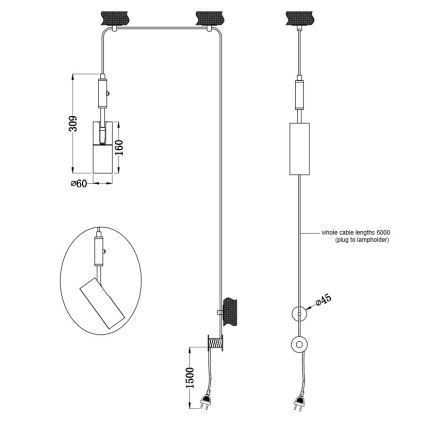 Trio - Oświetlenie punktowe CARLA 1xGU10/35W/230V