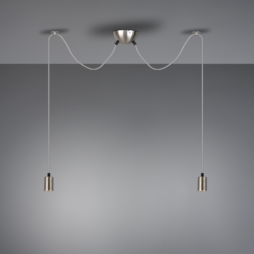 Trio - Żyrandol na lince CORD 2×E27/60W/230V