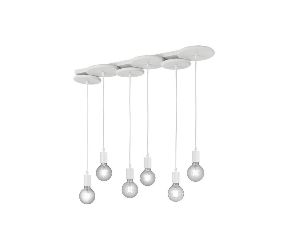 Trio - Żyrandol na lince DISCUS 6xE27/28W/230V biały