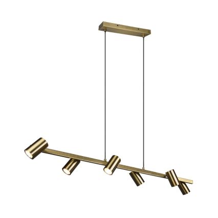Trio - Żyrandol na lince MARLEY 6xGU10/35W/230V mosiądz