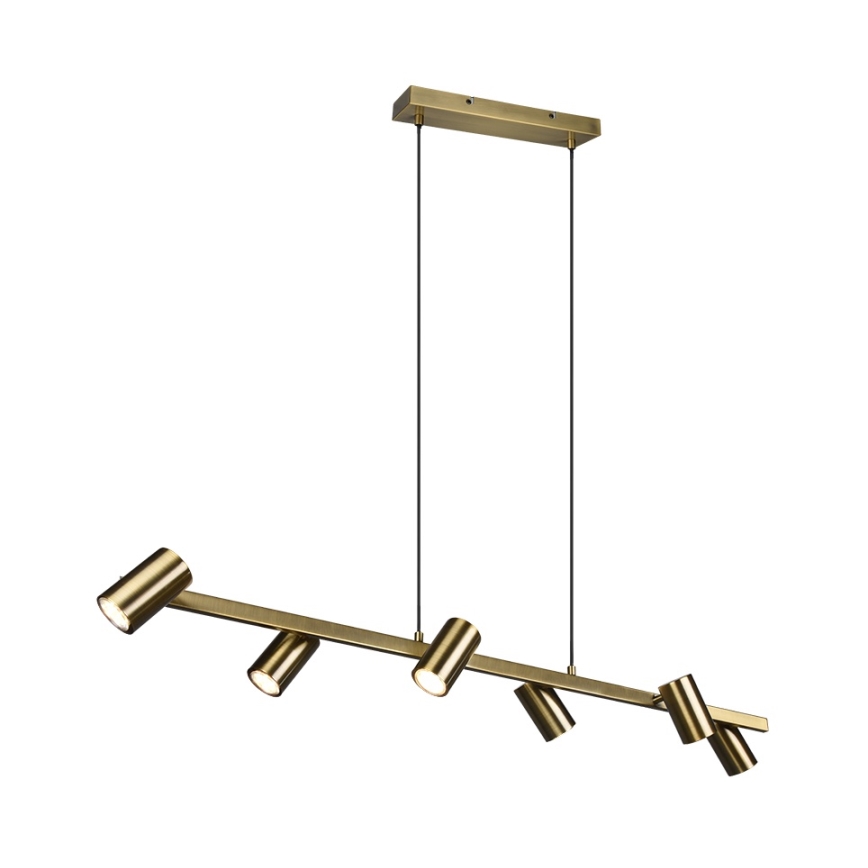 Trio - Żyrandol na lince MARLEY 6xGU10/35W/230V mosiądz