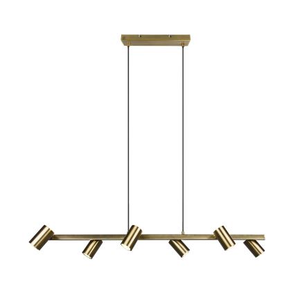 Trio - Żyrandol na lince MARLEY 6xGU10/35W/230V mosiądz