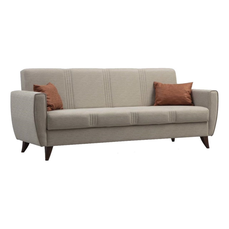 Trzyosobowa rozkładana sofa KORFU beżowa