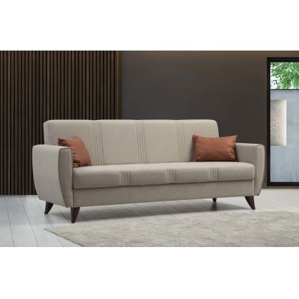 Trzyosobowa rozkładana sofa KORFU beżowa