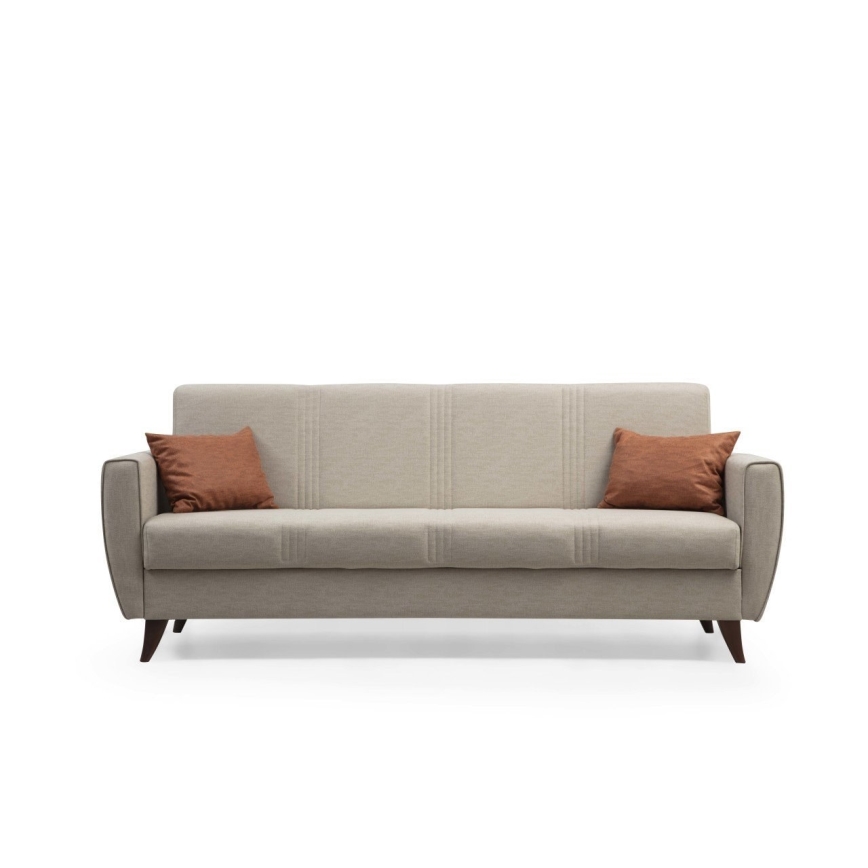 Trzyosobowa rozkładana sofa KORFU beżowa