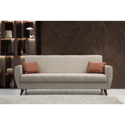 Trzyosobowa rozkładana sofa KORFU beżowa