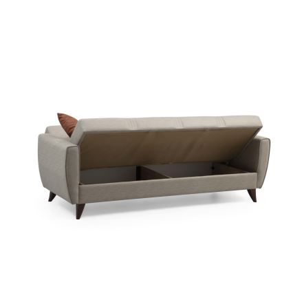 Trzyosobowa rozkładana sofa KORFU beżowa