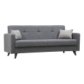 Trzyosobowa rozkładana sofa KORFU ciemnoszara