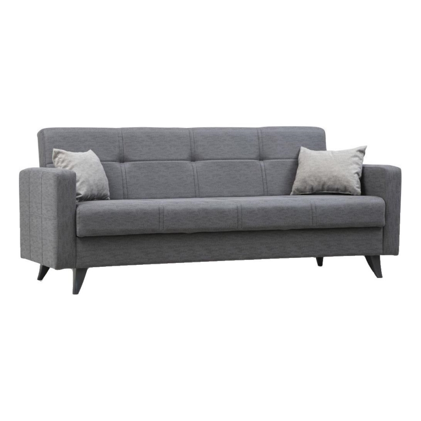 Trzyosobowa rozkładana sofa KORFU ciemnoszara