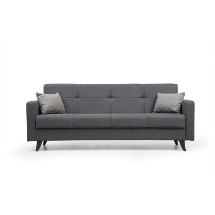 Trzyosobowa rozkładana sofa KORFU ciemnoszara