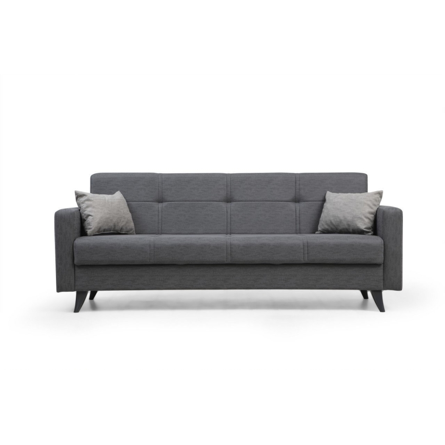 Trzyosobowa rozkładana sofa KORFU ciemnoszara