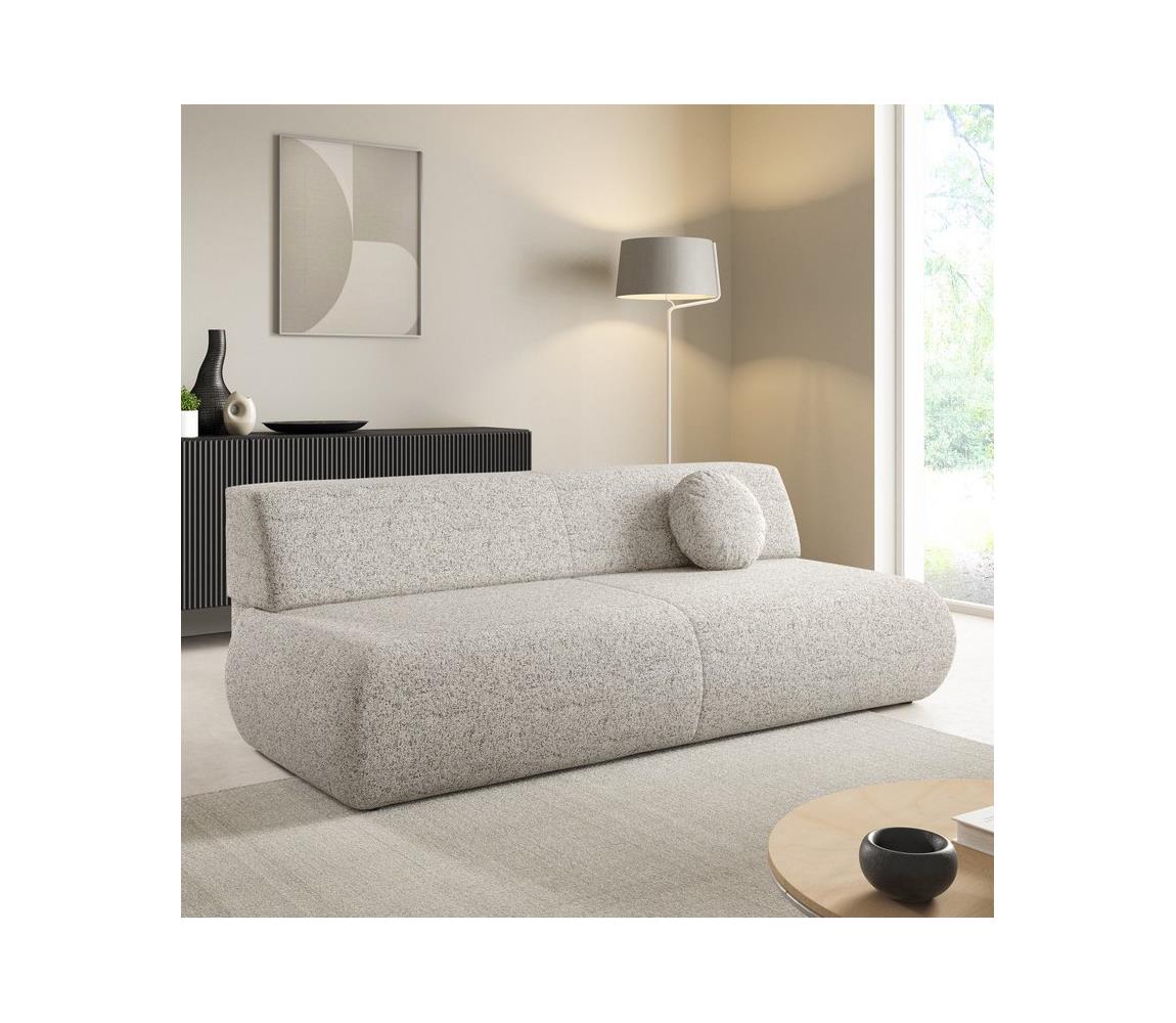 Trzyosobowa sofa rozkładana PRATO z pojemnikiem, beżowa