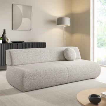 Trzyosobowa sofa rozkładana PRATO z pojemnikiem, beżowa