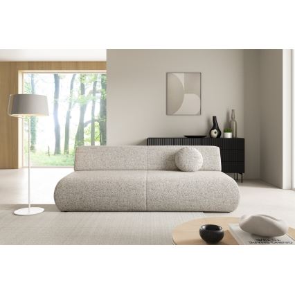 Trzyosobowa sofa rozkładana PRATO z pojemnikiem, beżowa