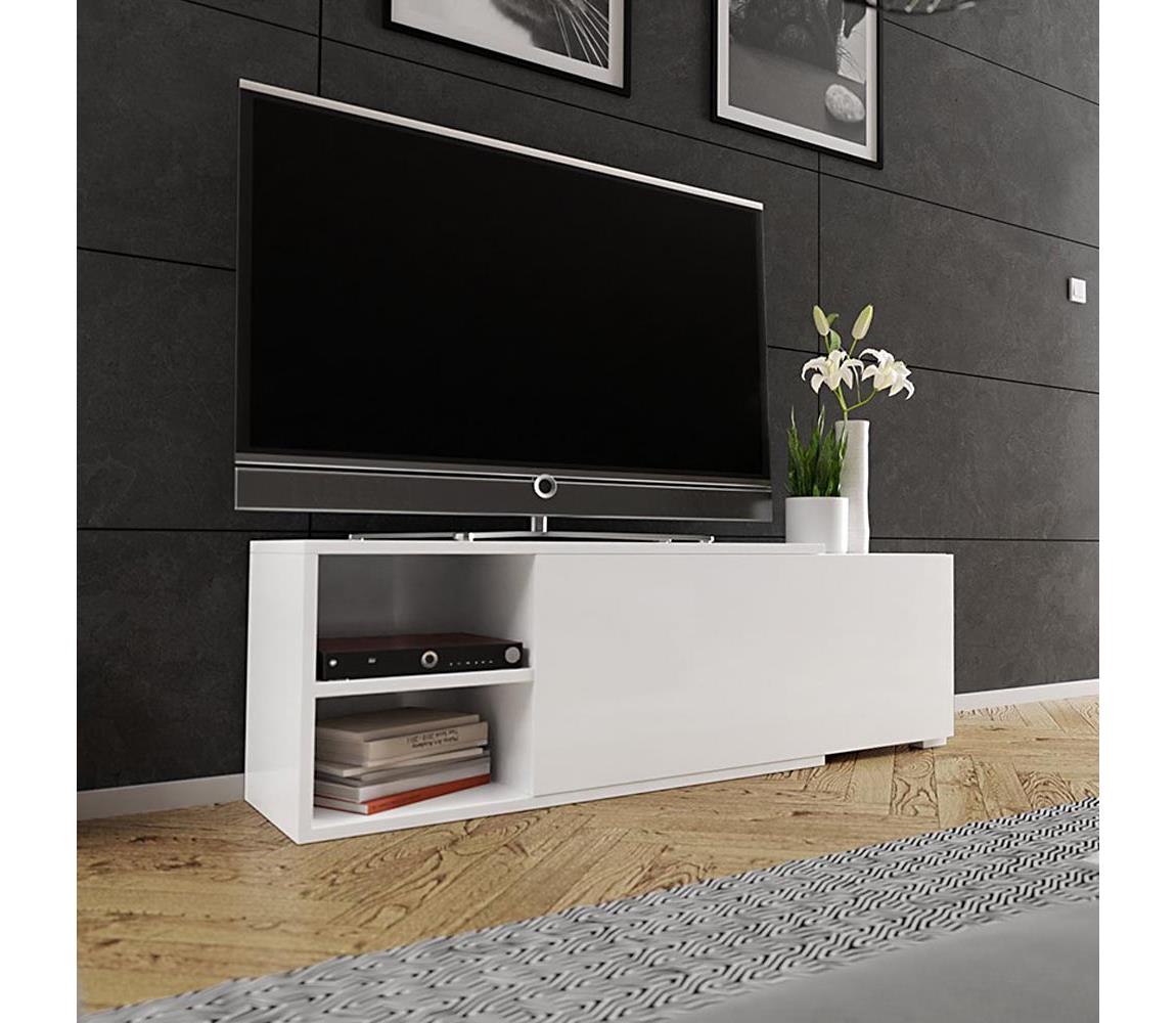 TV Stół CLIF 40x180 cm biały