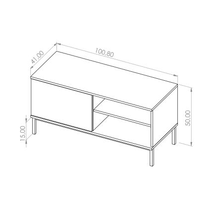 TV stół ERISTI 50x100,8 cm czarny