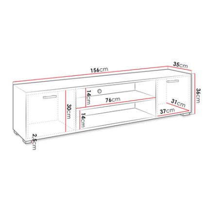 TV Stół GIMREN 36x156 cm biały
