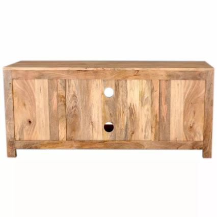 TV Stół HINA 60x140 cm lite drewno/drzewo magowe