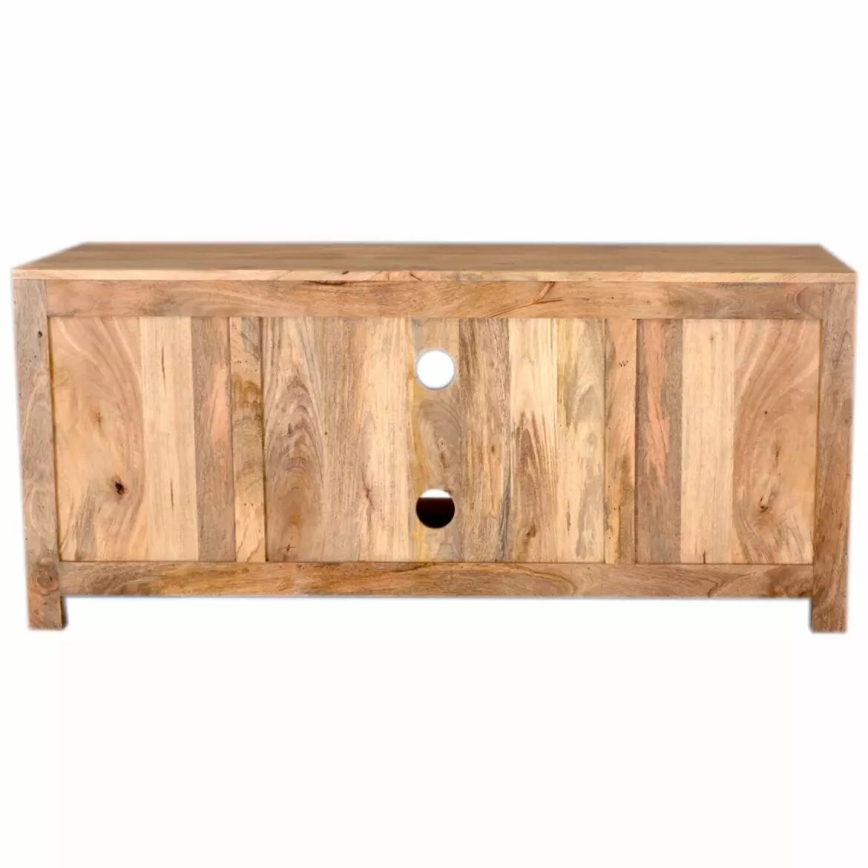 TV Stół HINA 60x140 cm lite drewno/drzewo magowe
