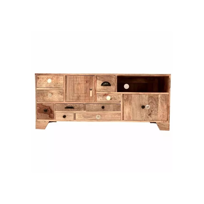 TV Stół MANU 120x50 cm lite drewno/drzewo magowe