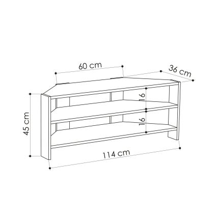 TV Stół THALES 45x114 cm dąb