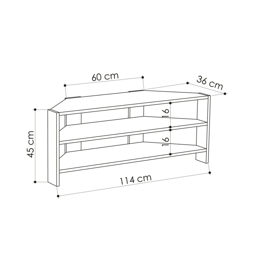 TV Stół THALES 45x114 cm dąb
