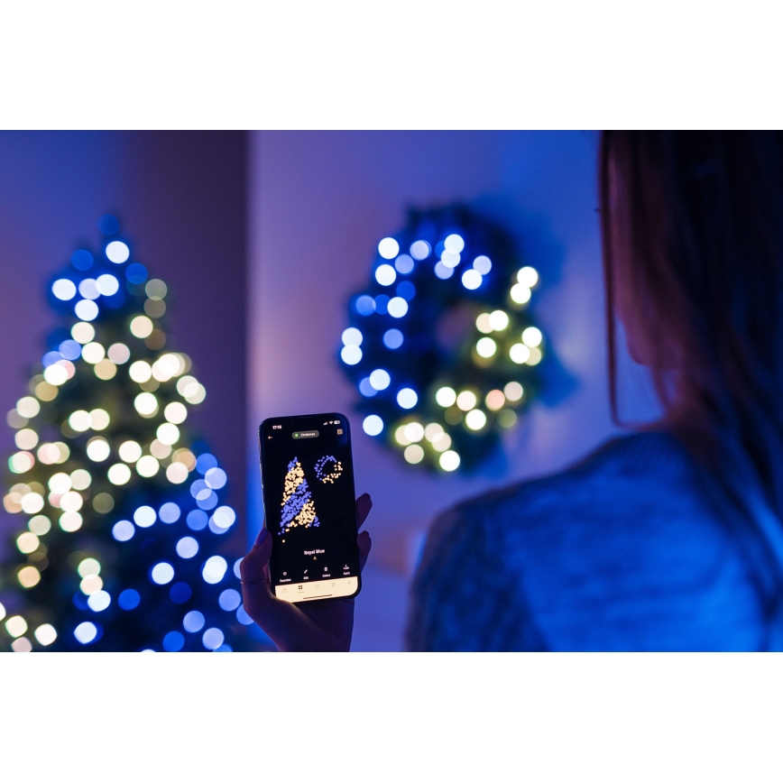 Twinkly - LED RGB Ściemnialny wieniec świąteczny 50xLED śr. 60 cm Wi-Fi