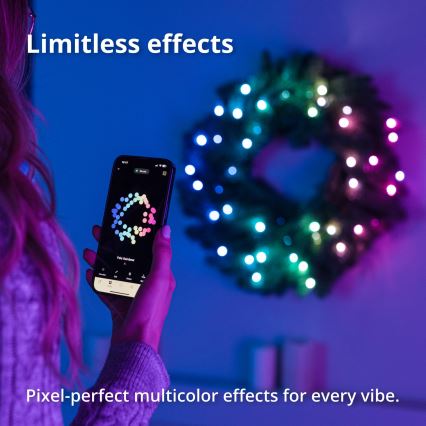 Twinkly - LED RGB Ściemnialny wieniec świąteczny 50xLED śr. 60 cm Wi-Fi