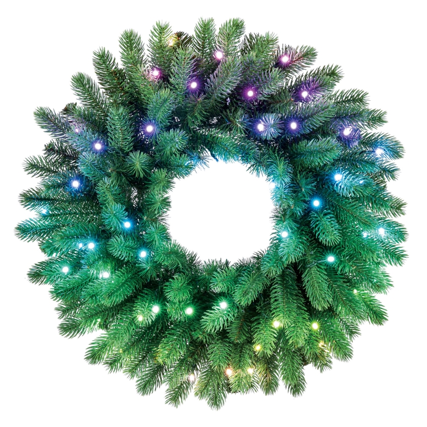 Twinkly - LED RGB Ściemnialny wieniec świąteczny 50xLED śr. 60 cm Wi-Fi