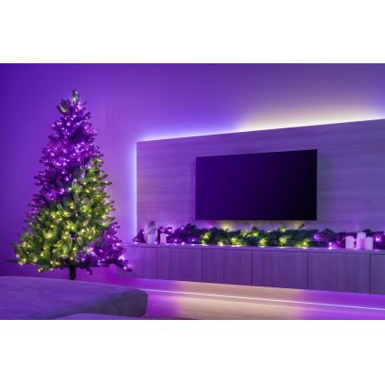 Twinkly - LED RGBW Świąteczna dekoracja GARLAND 50xLED 2,7 m Wi-Fi z możliwością ściemniania
