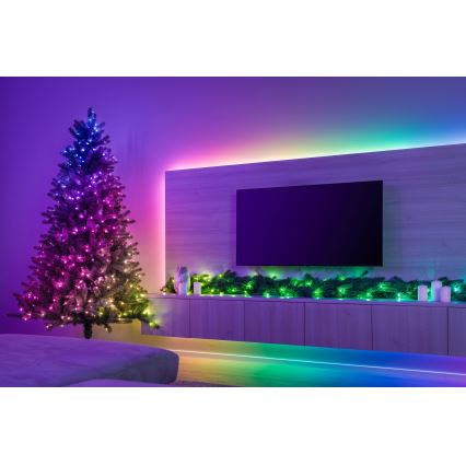 Twinkly - LED RGBW Świąteczna dekoracja GARLAND 50xLED 2,7 m Wi-Fi z możliwością ściemniania