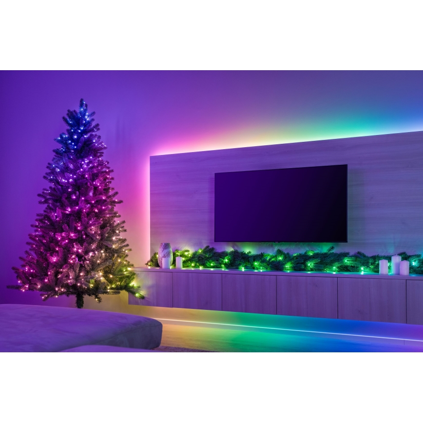 Twinkly - LED RGBW Świąteczna dekoracja GARLAND 50xLED 2,7 m Wi-Fi z możliwością ściemniania